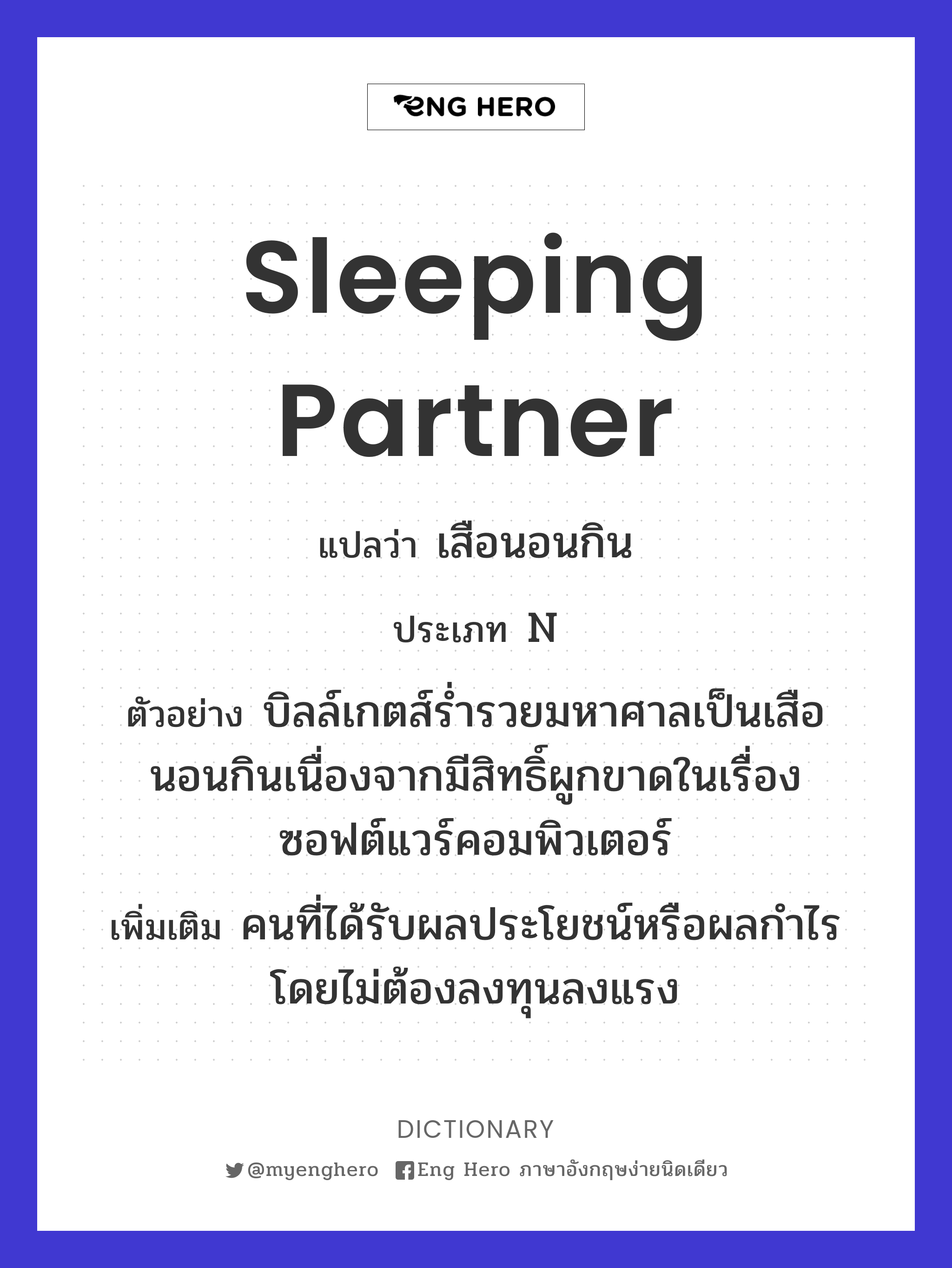sleeping partner