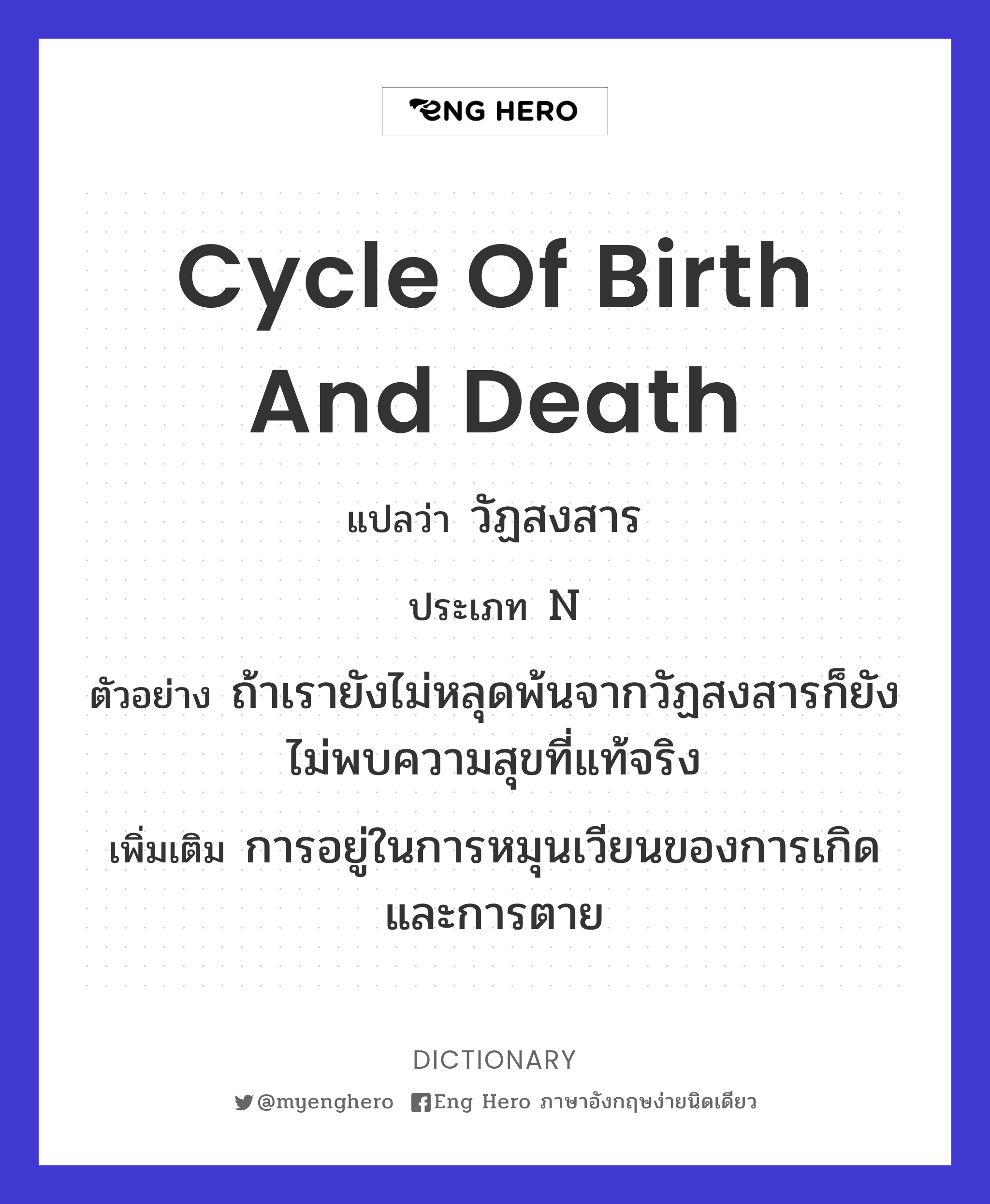 cycle of birth and death