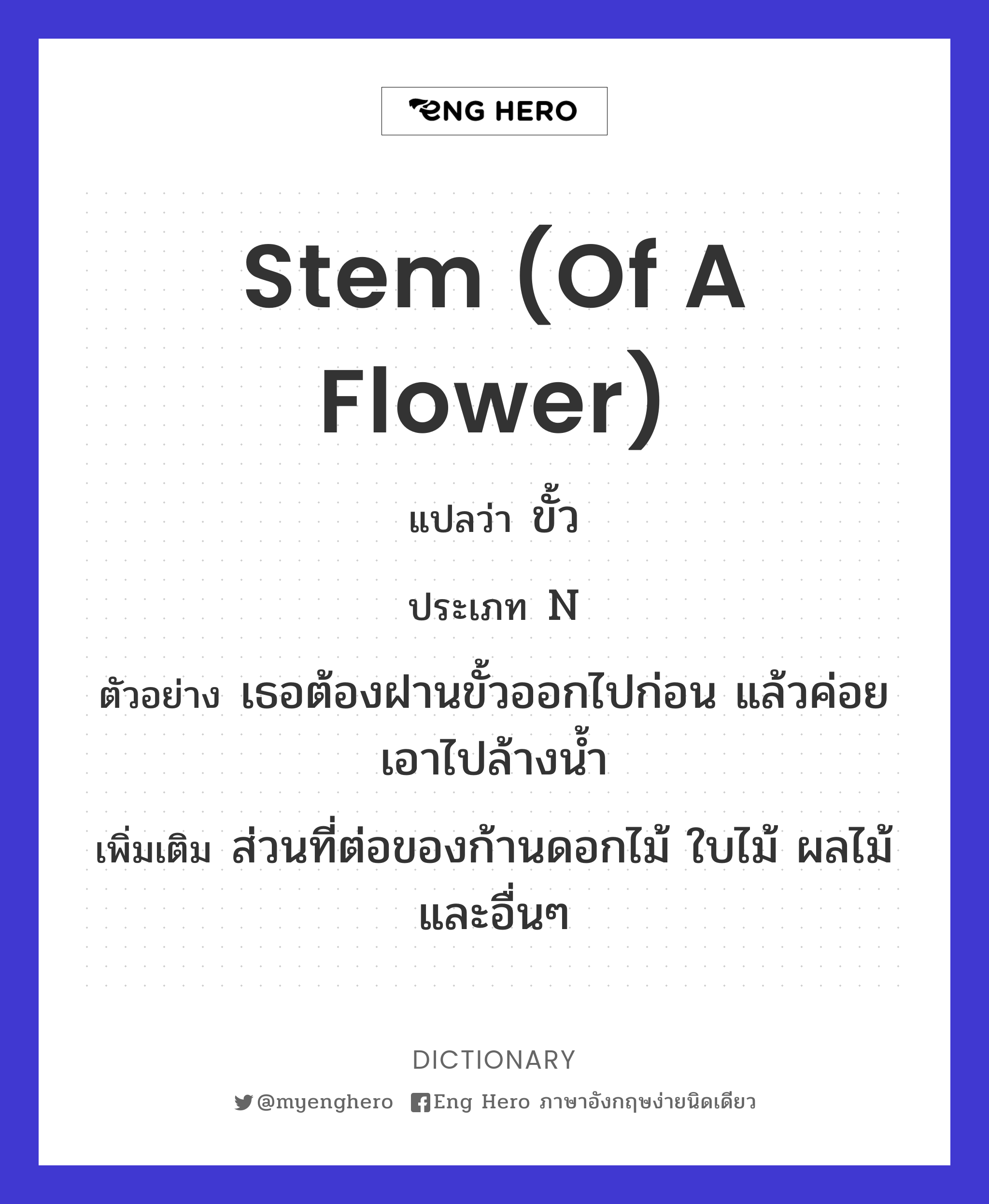stem (of a flower)