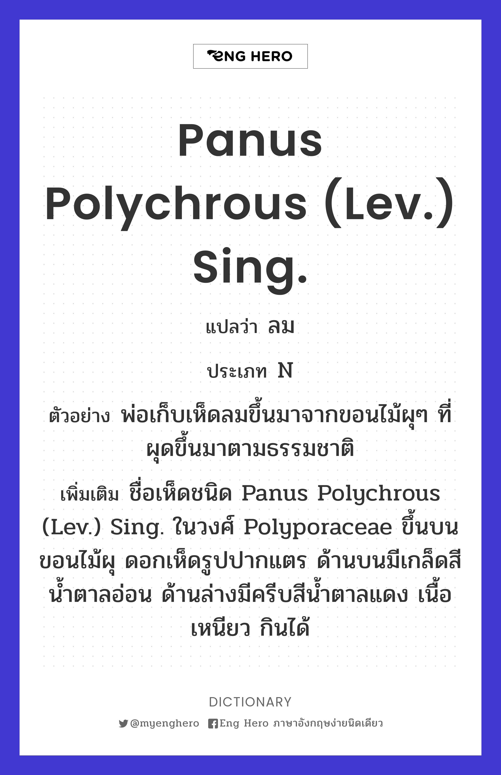 Panus polychrous (Lev.) Sing.