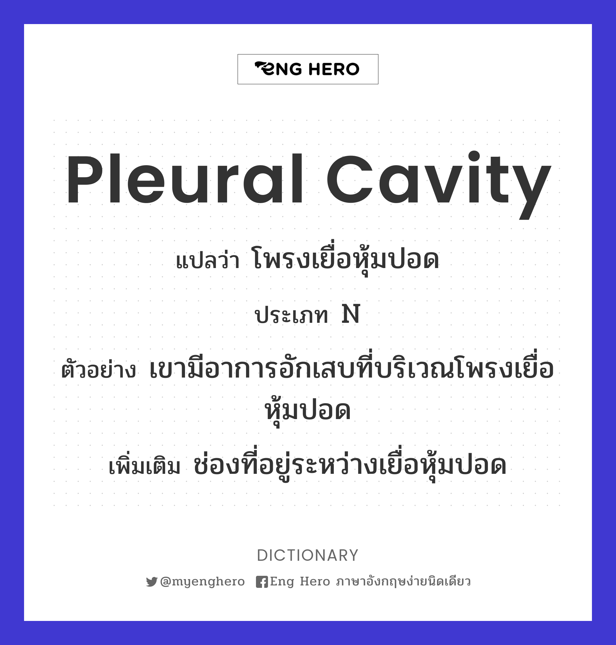 pleural cavity