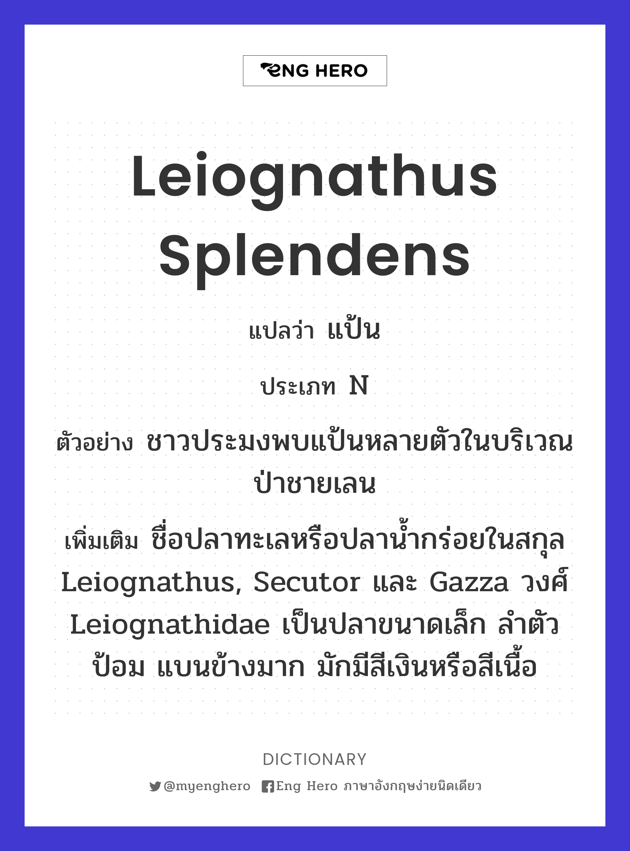 Leiognathus splendens