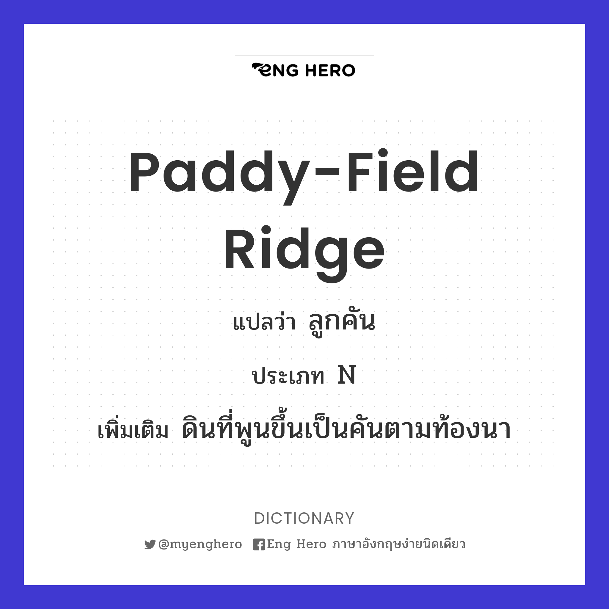 paddy-field ridge