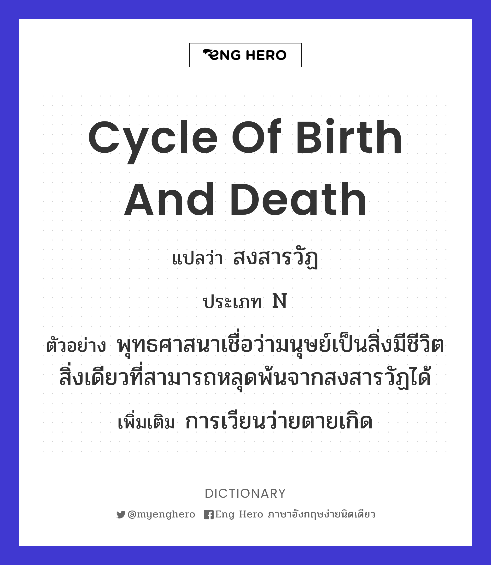 cycle of birth and death