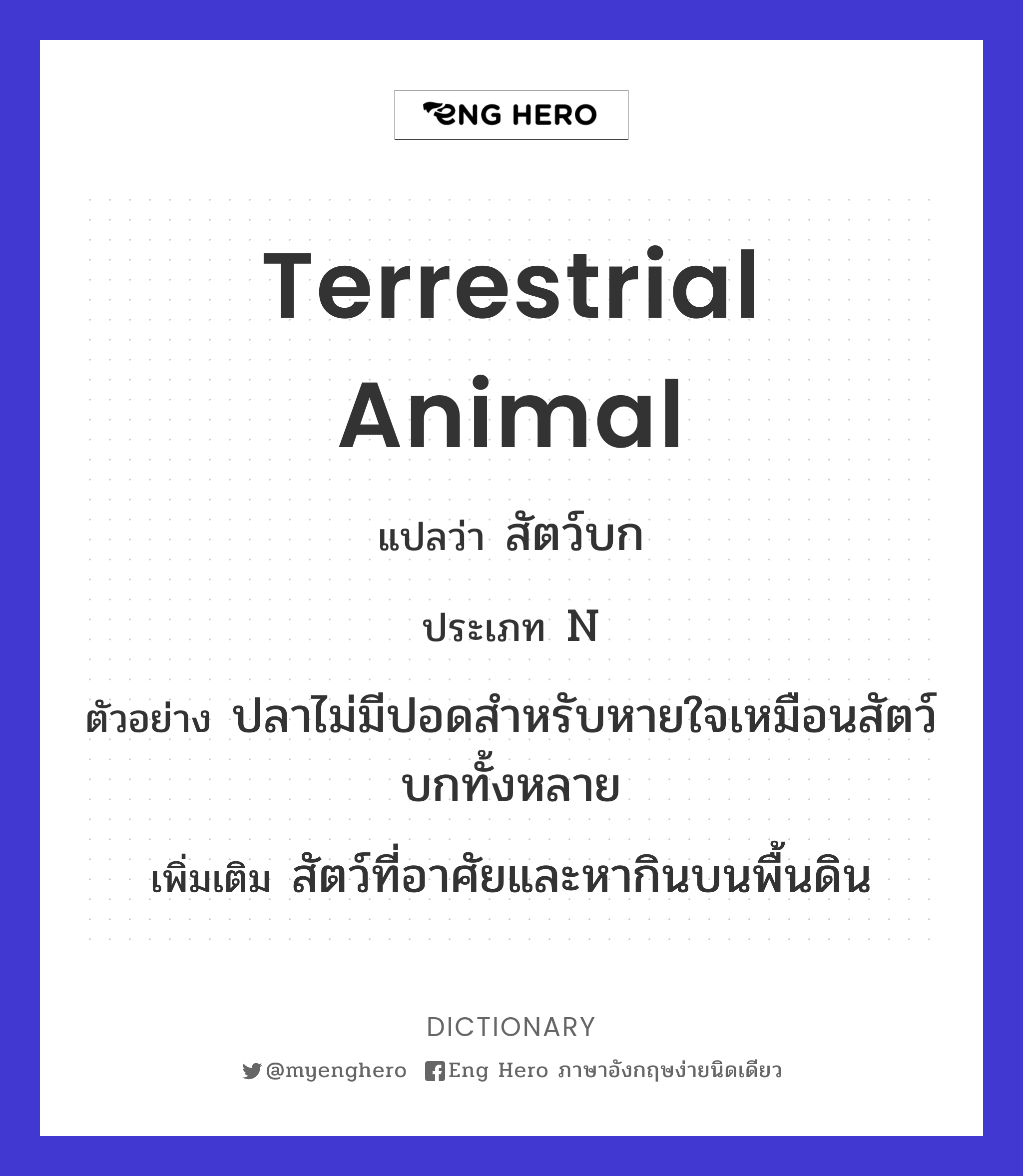 terrestrial animal