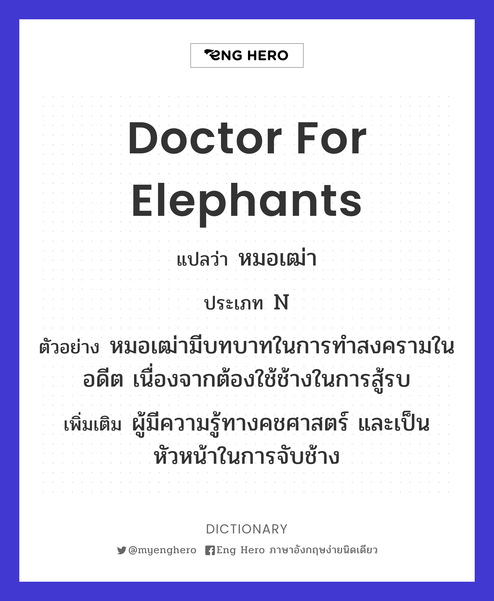 doctor for elephants