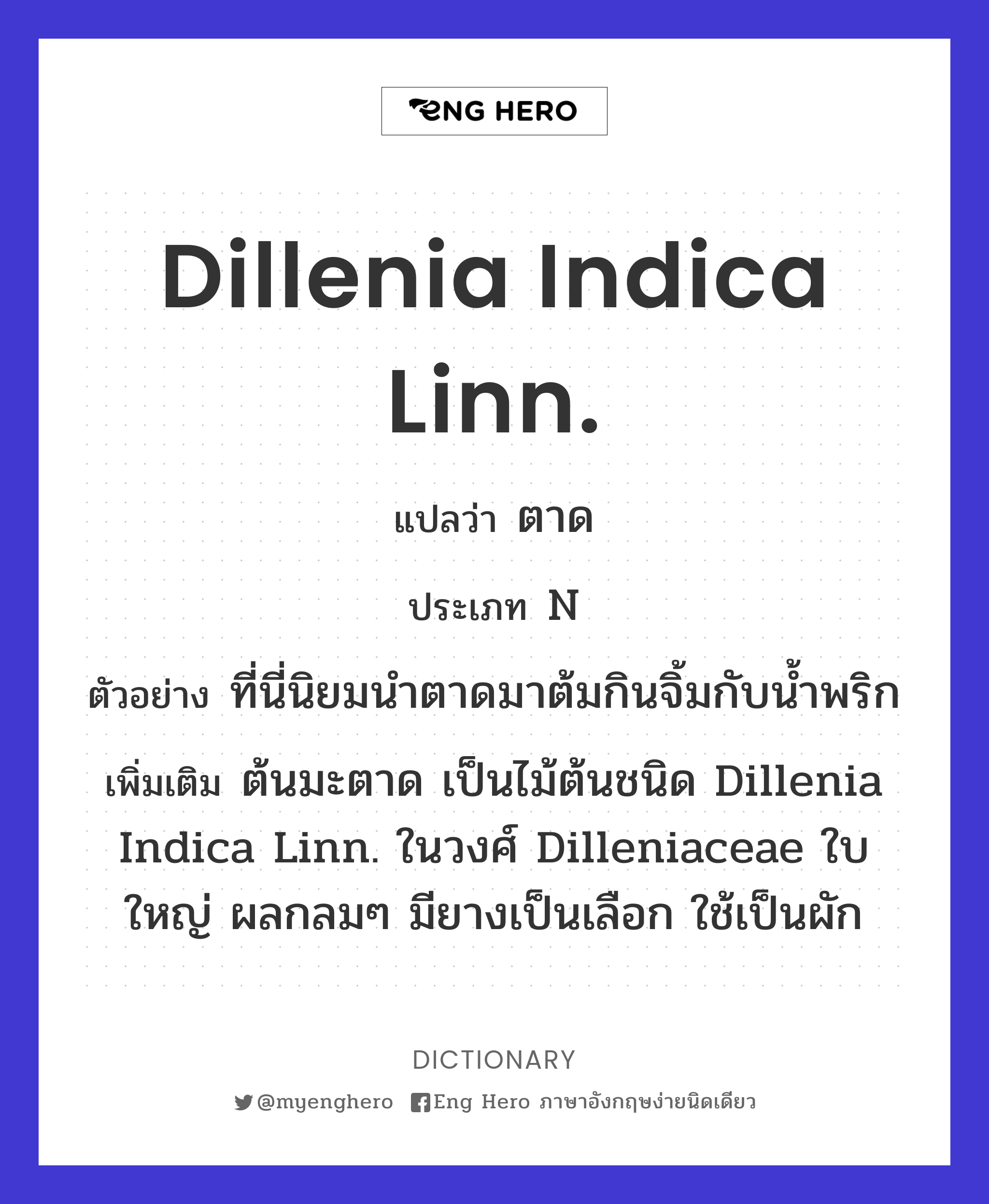 Dillenia indica Linn.