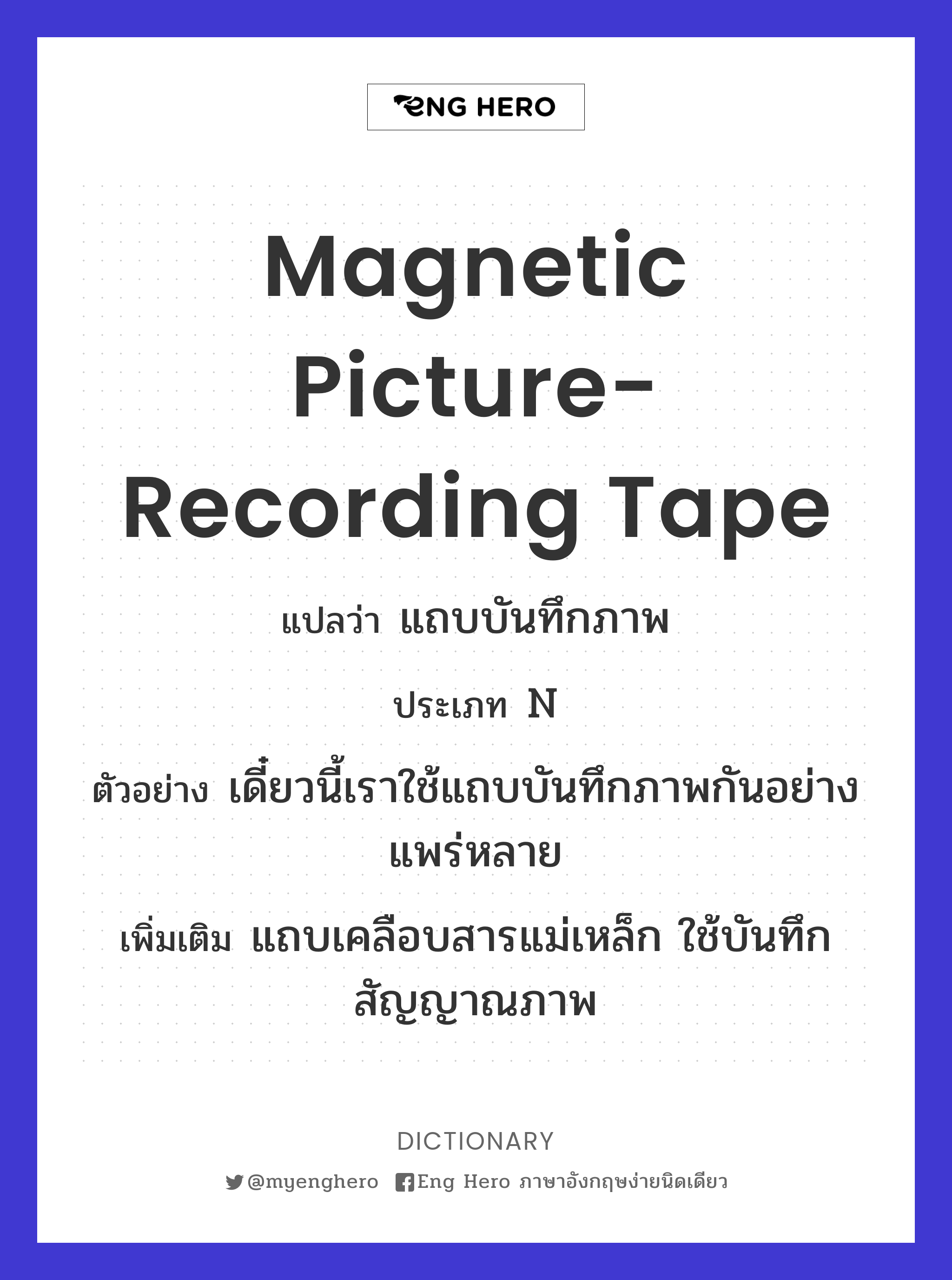 magnetic picture-recording tape