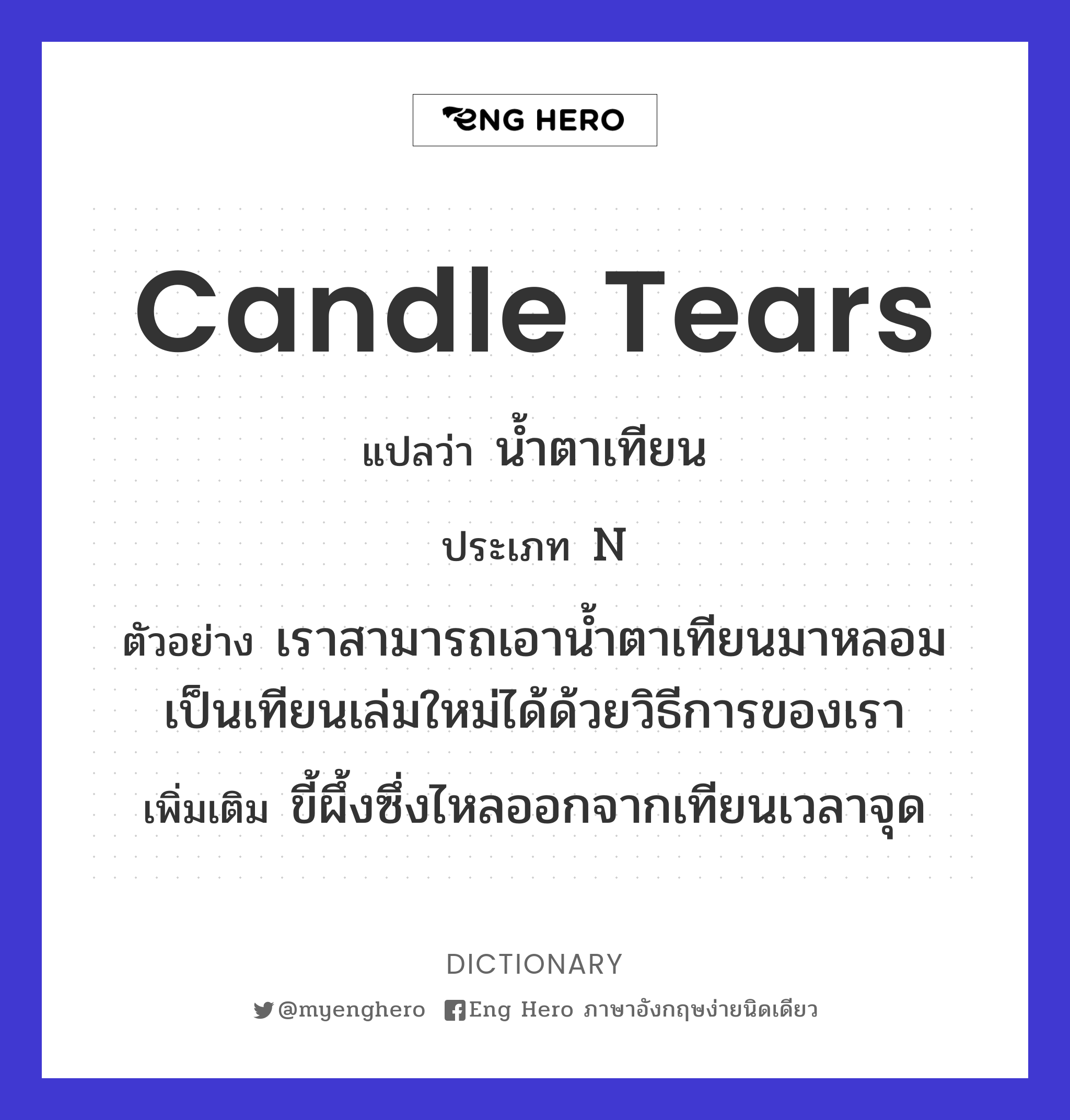 candle tears