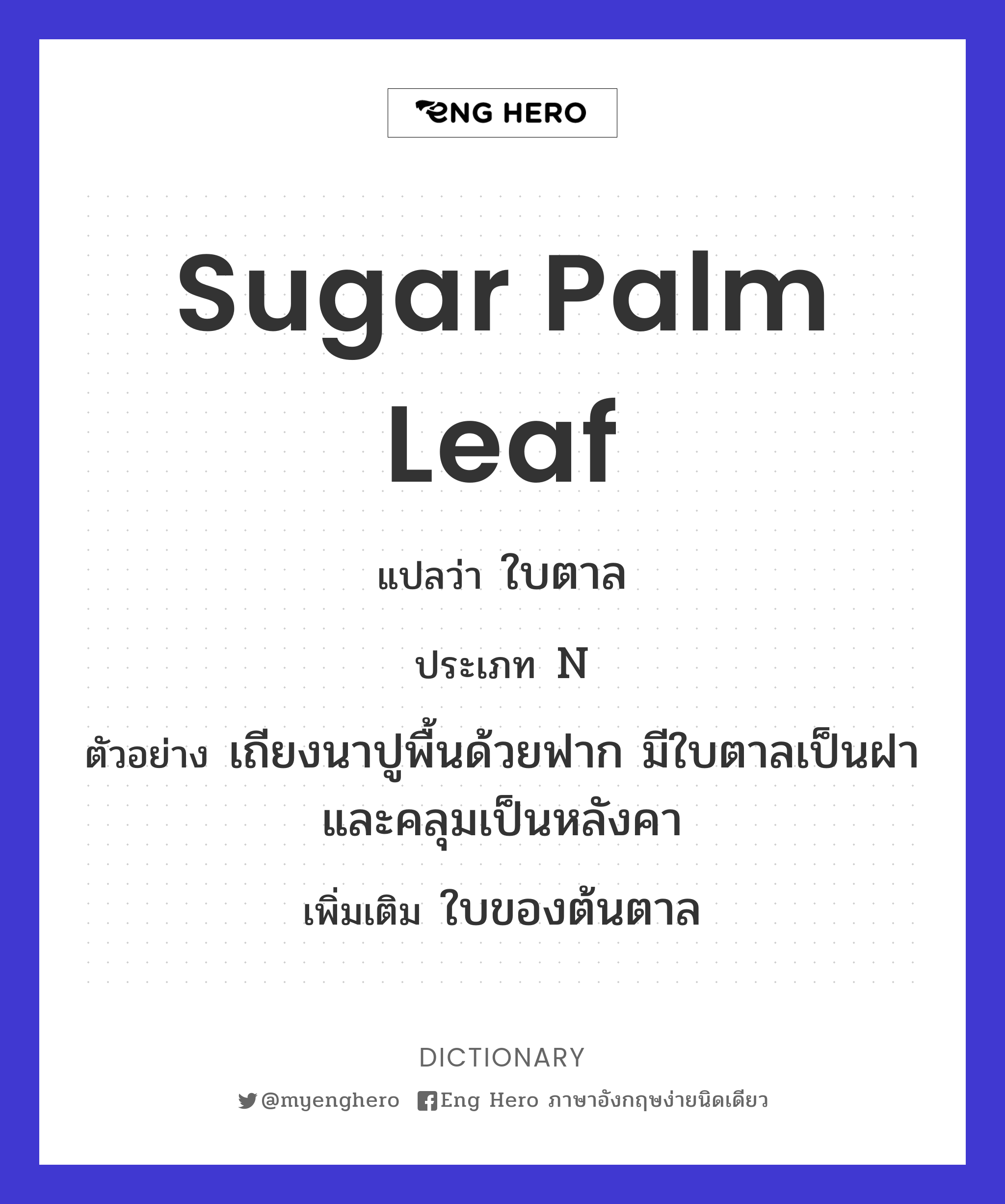 sugar palm leaf