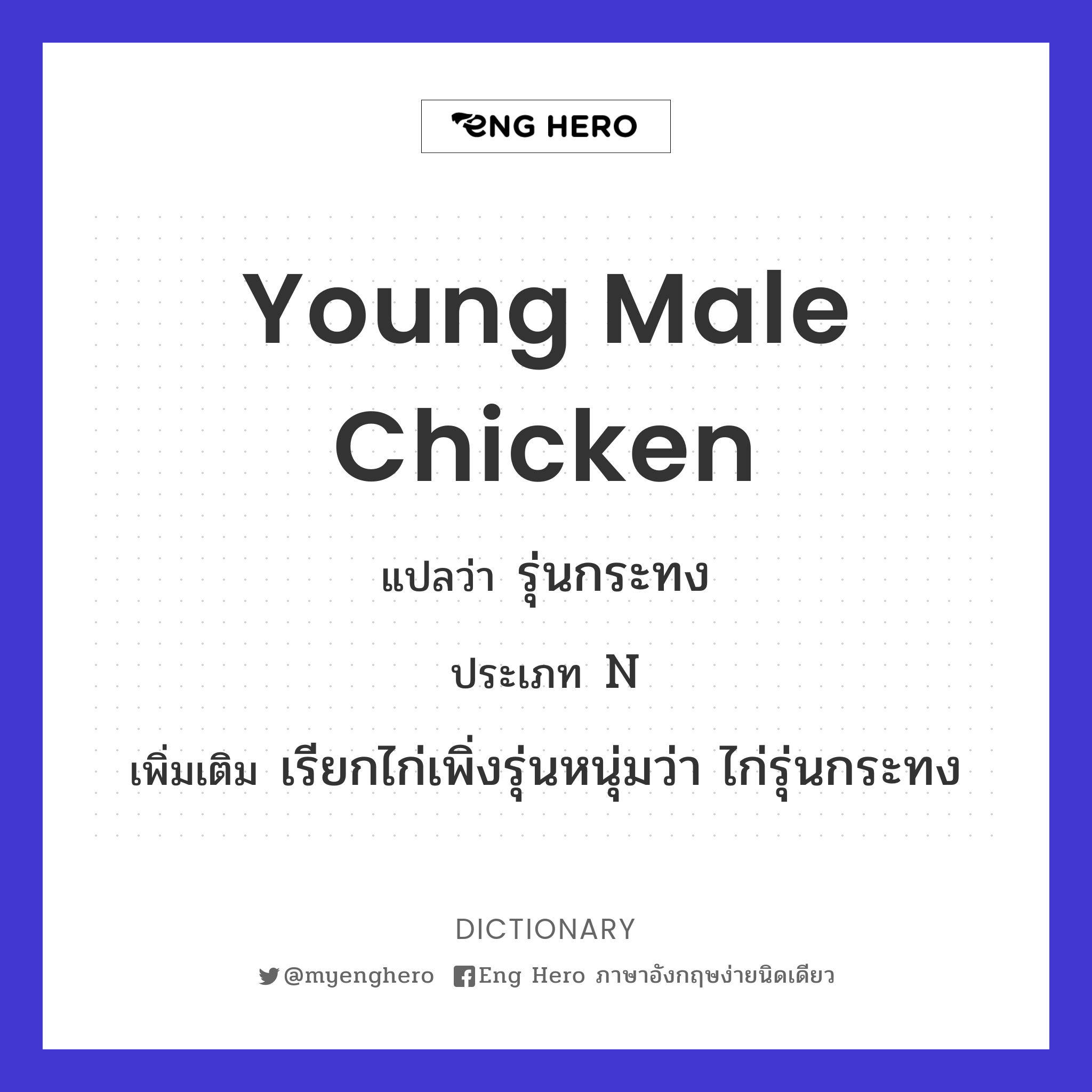 young male chicken