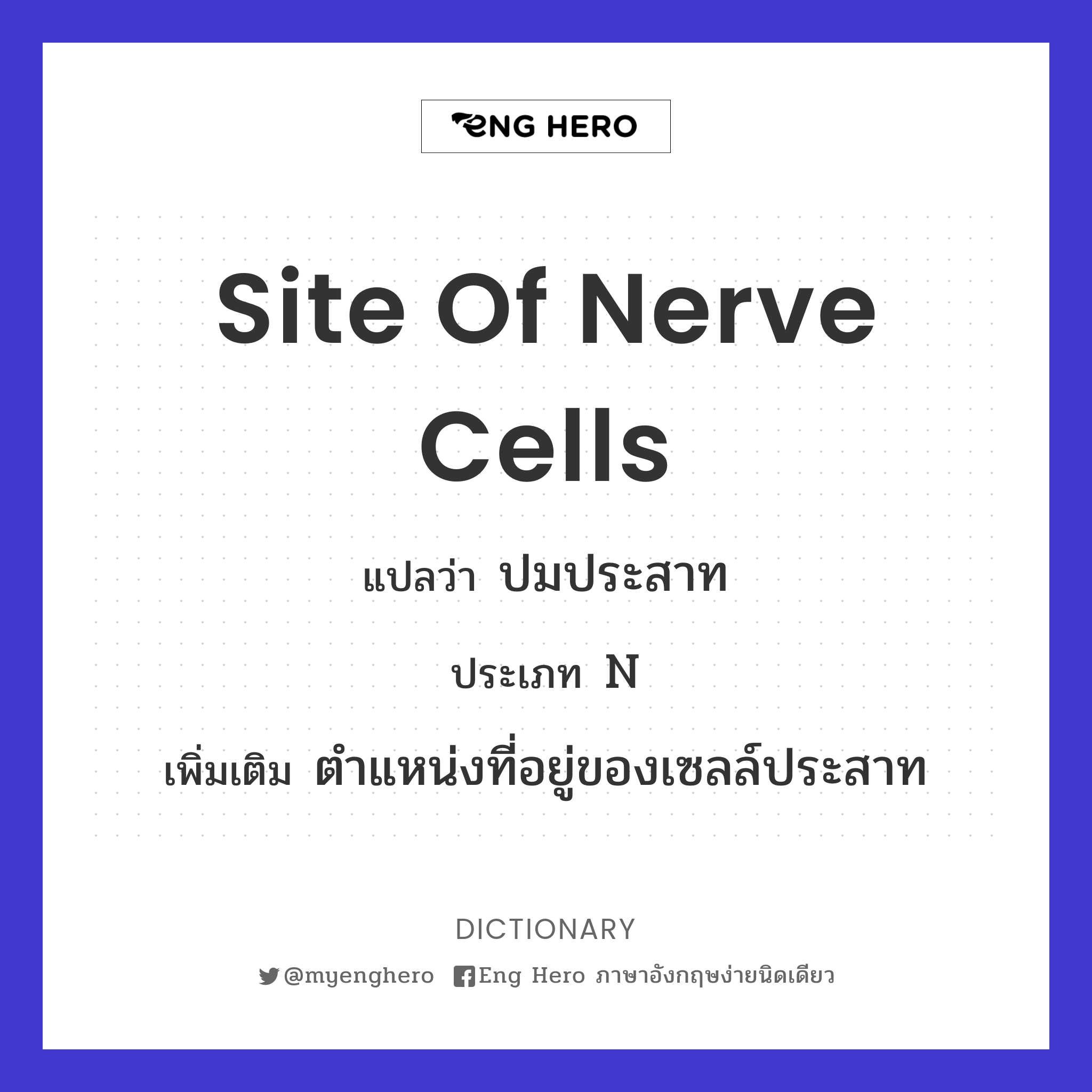 site of nerve cells