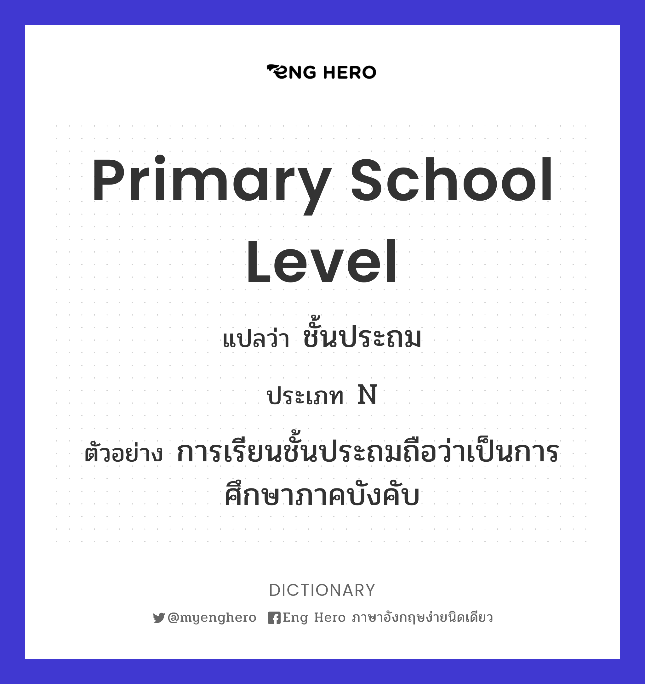 primary school level
