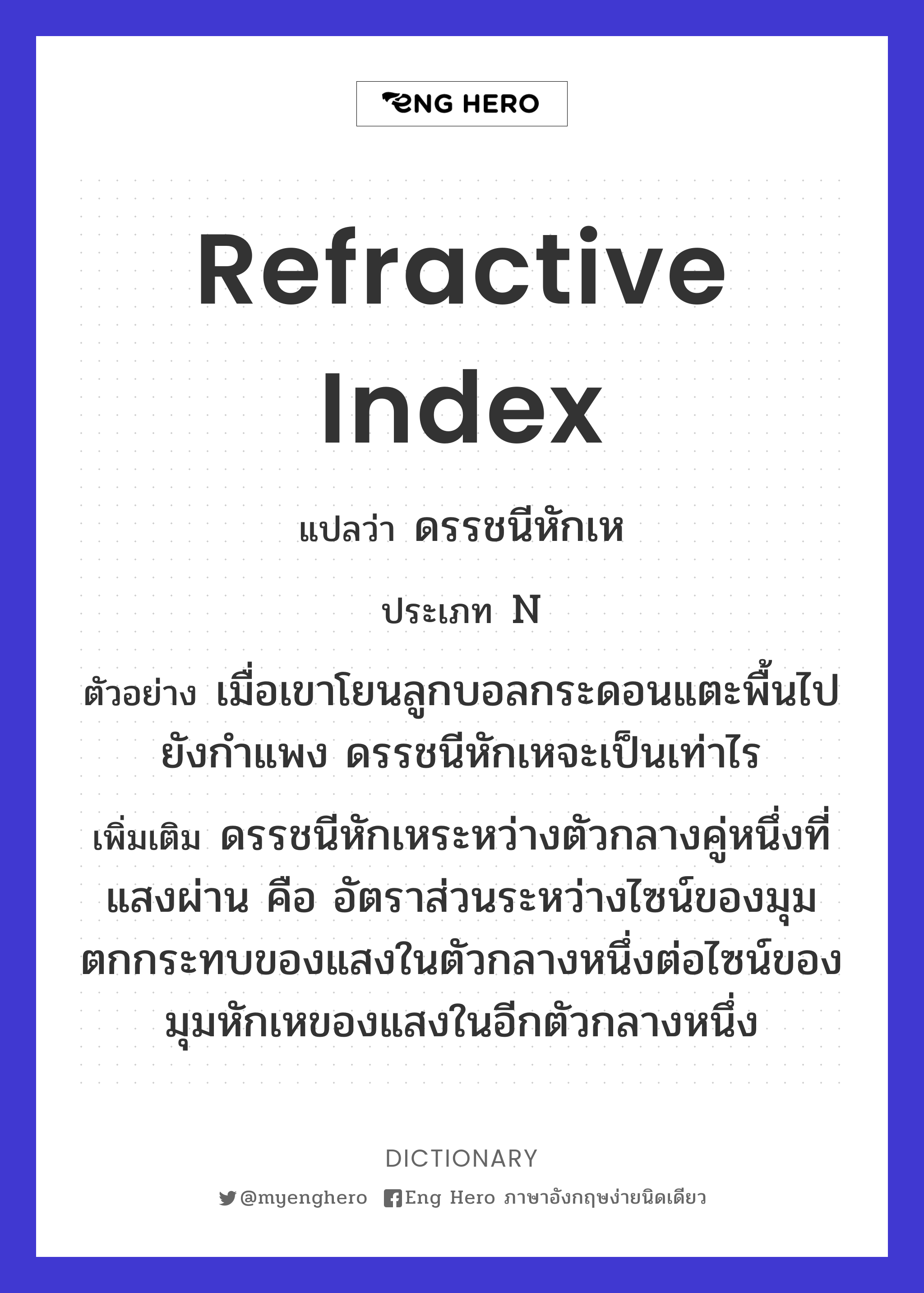 refractive index