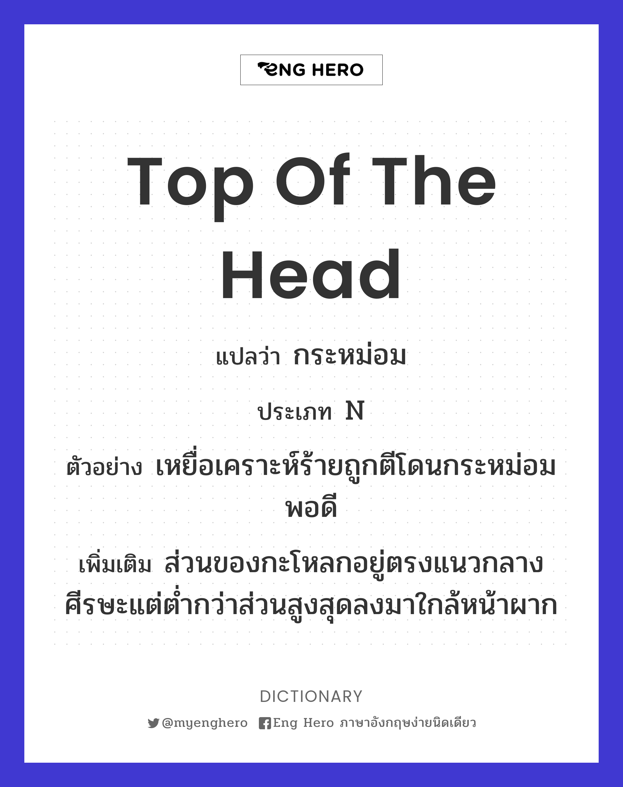top of the head