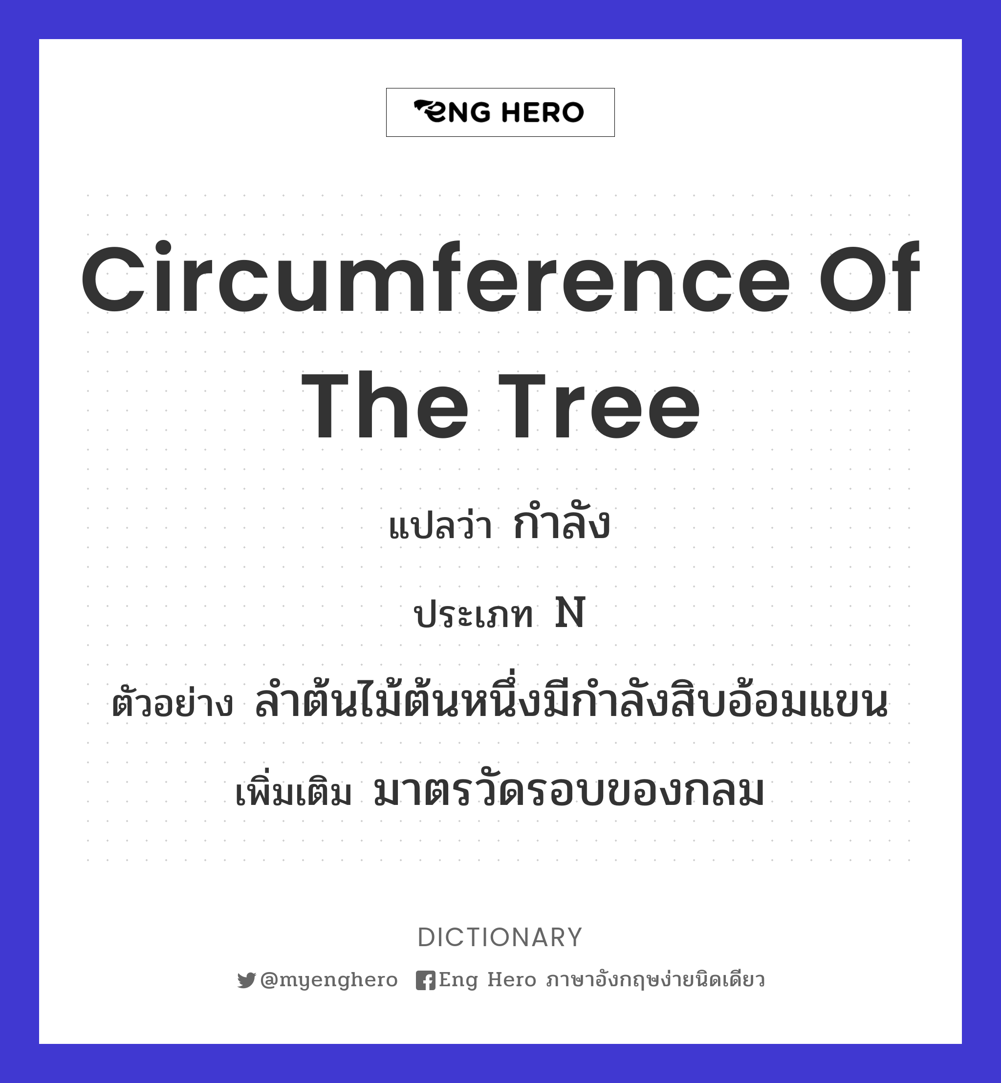 circumference of the tree