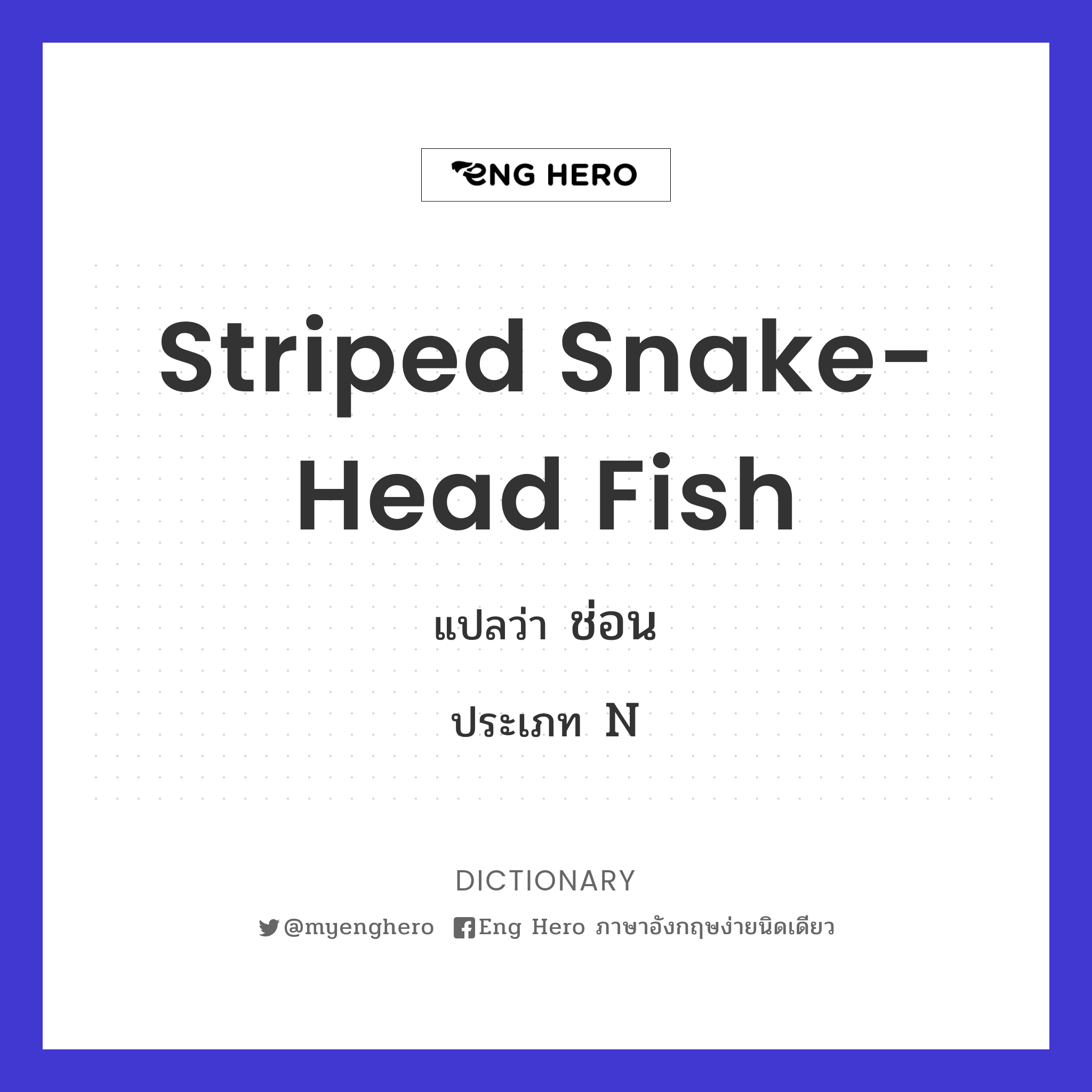 striped snake-head fish