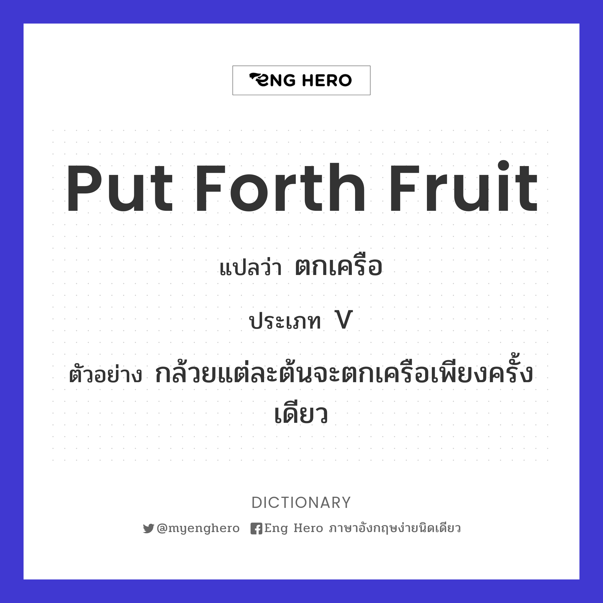 put forth fruit