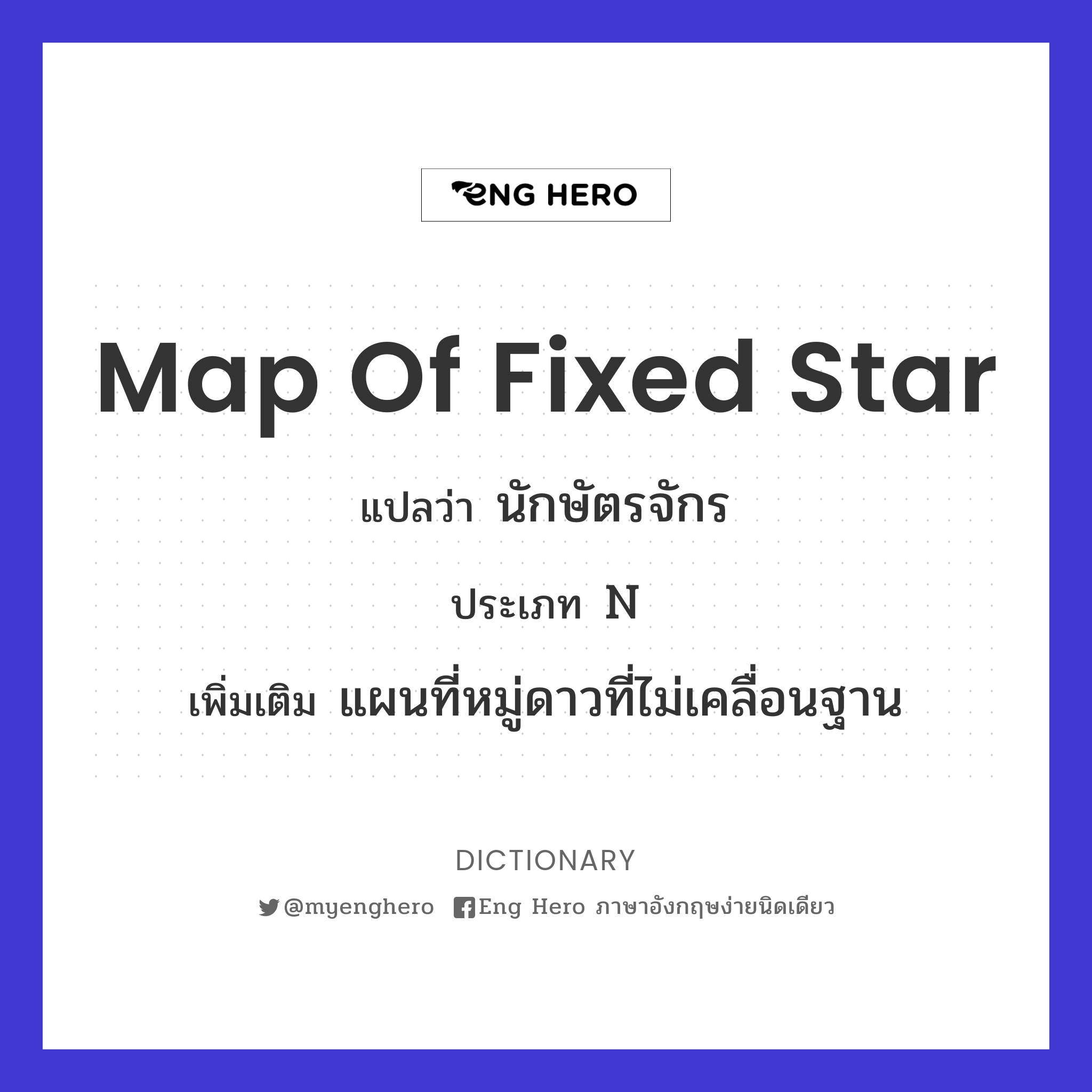 map of fixed star