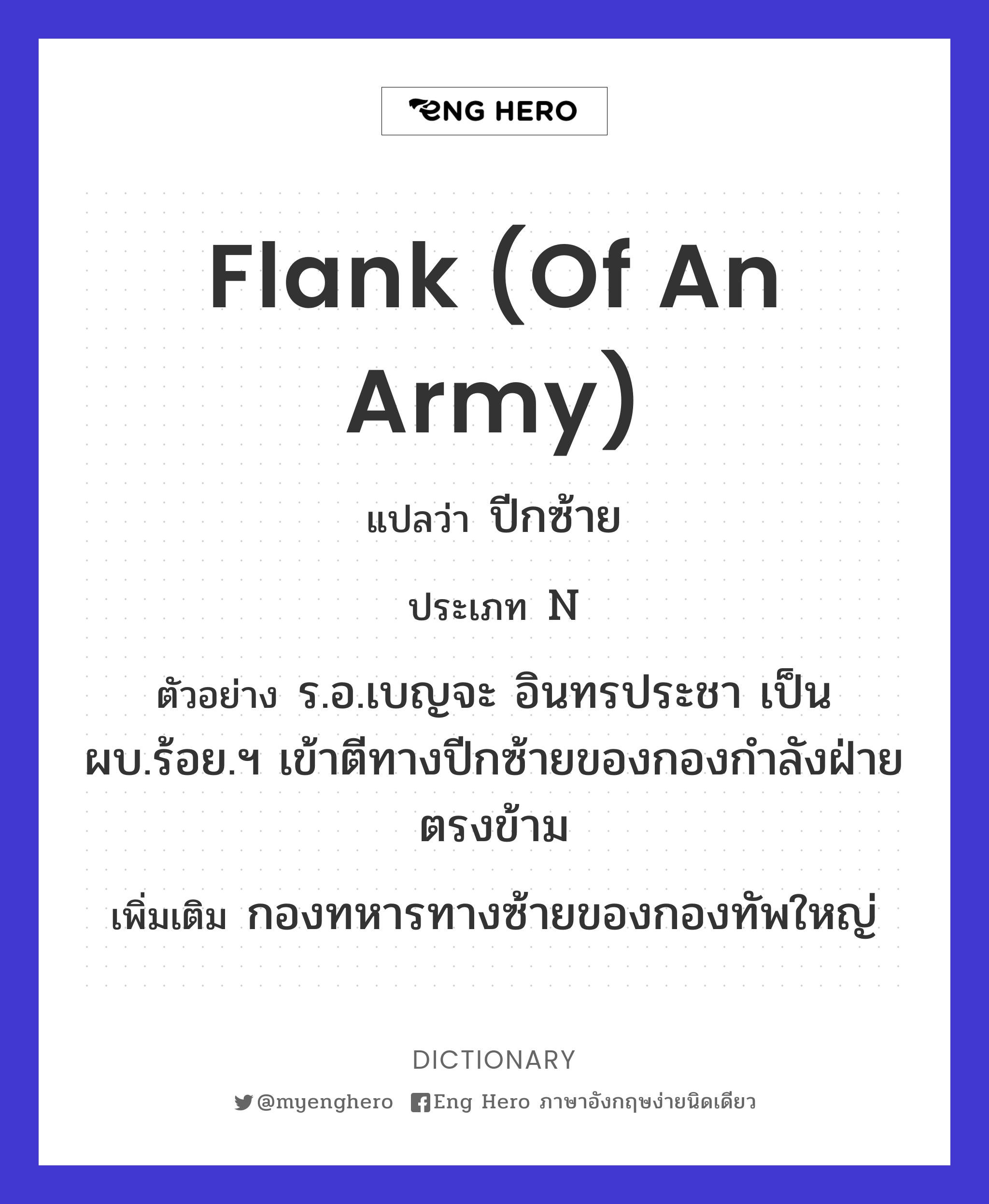 flank (of an army)