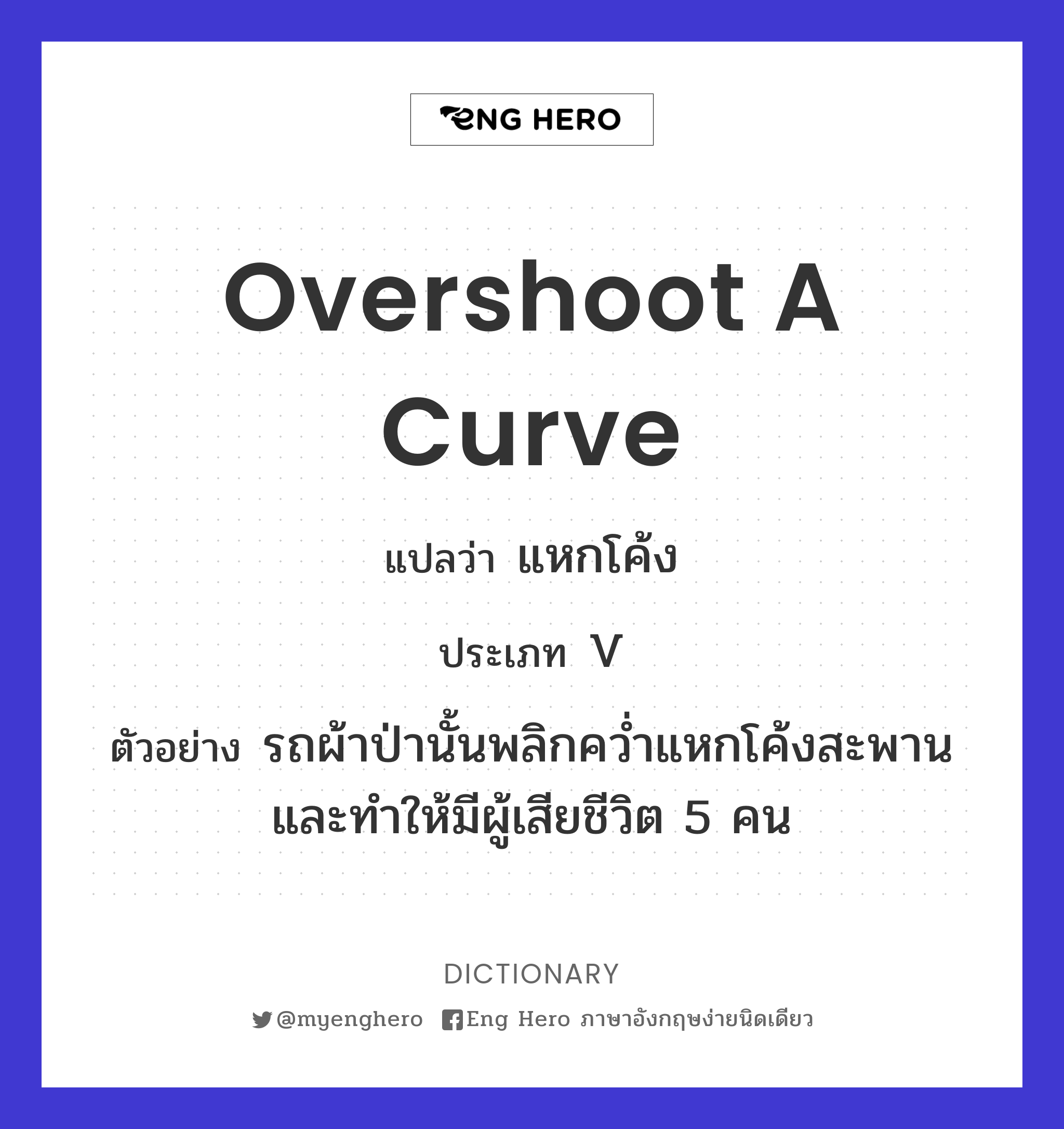 overshoot a curve
