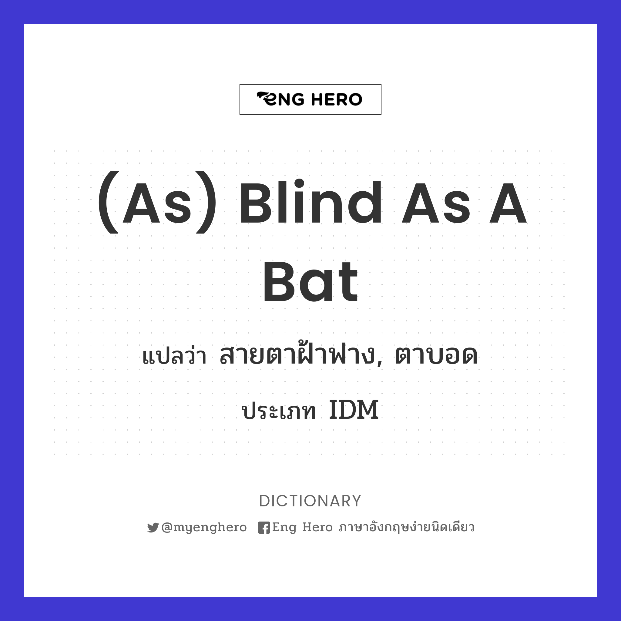 (as) blind as a bat