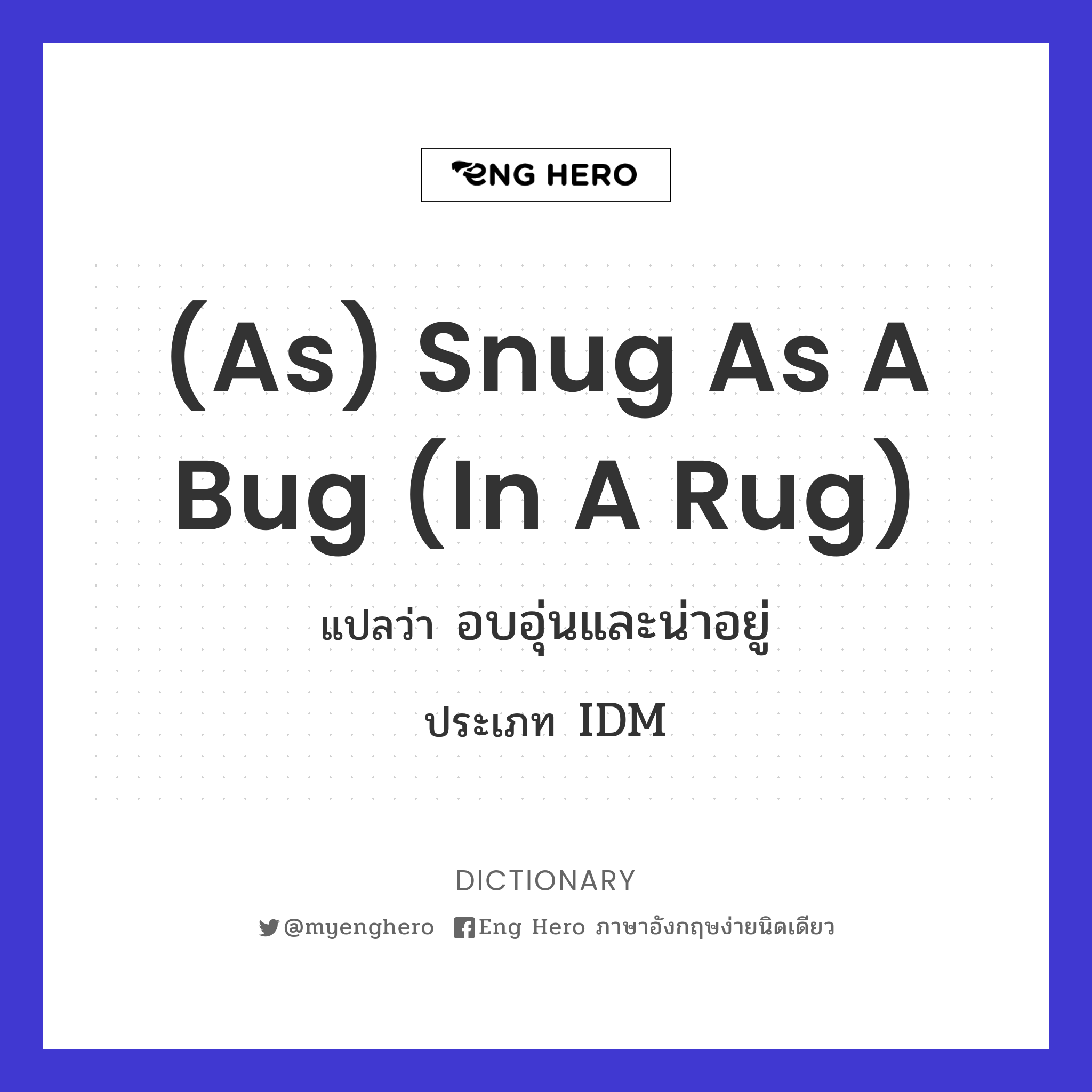 (as) snug as a bug (in a rug)
