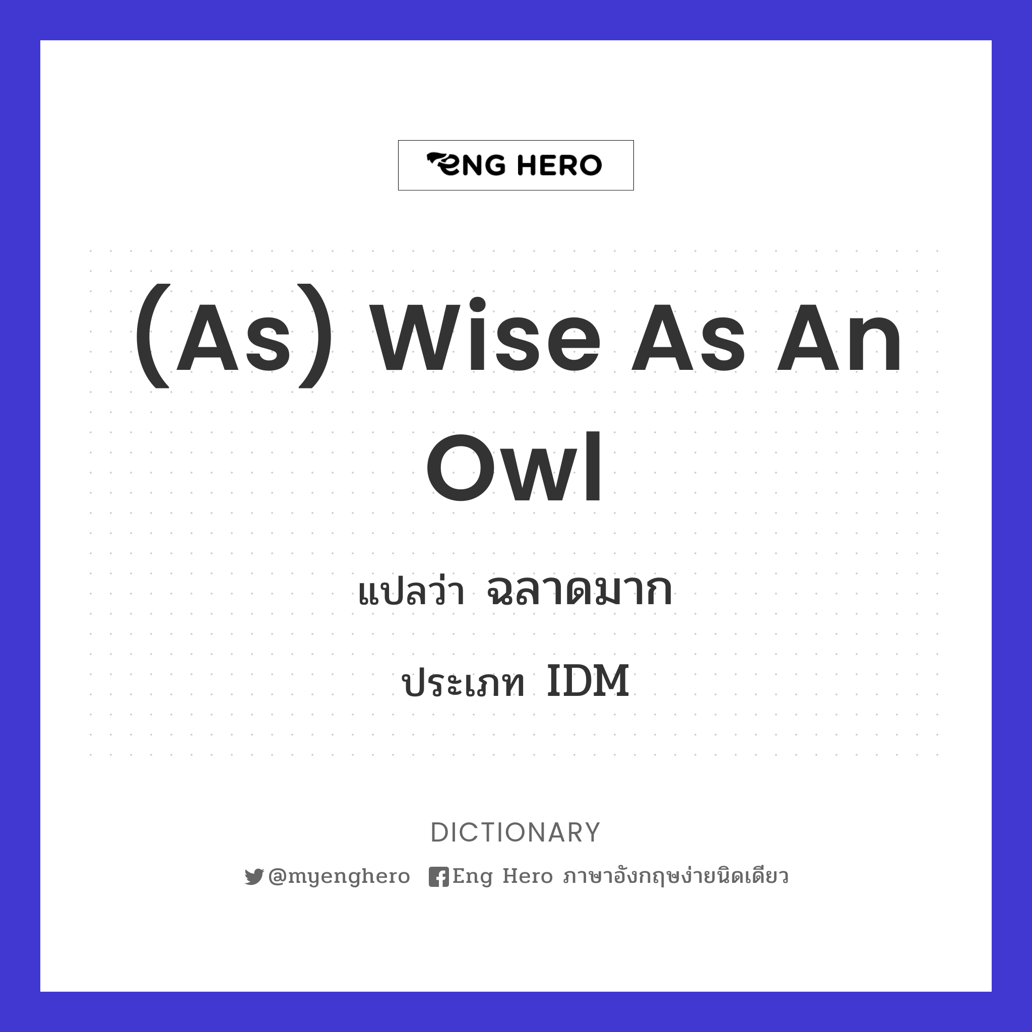 (as) wise as an owl