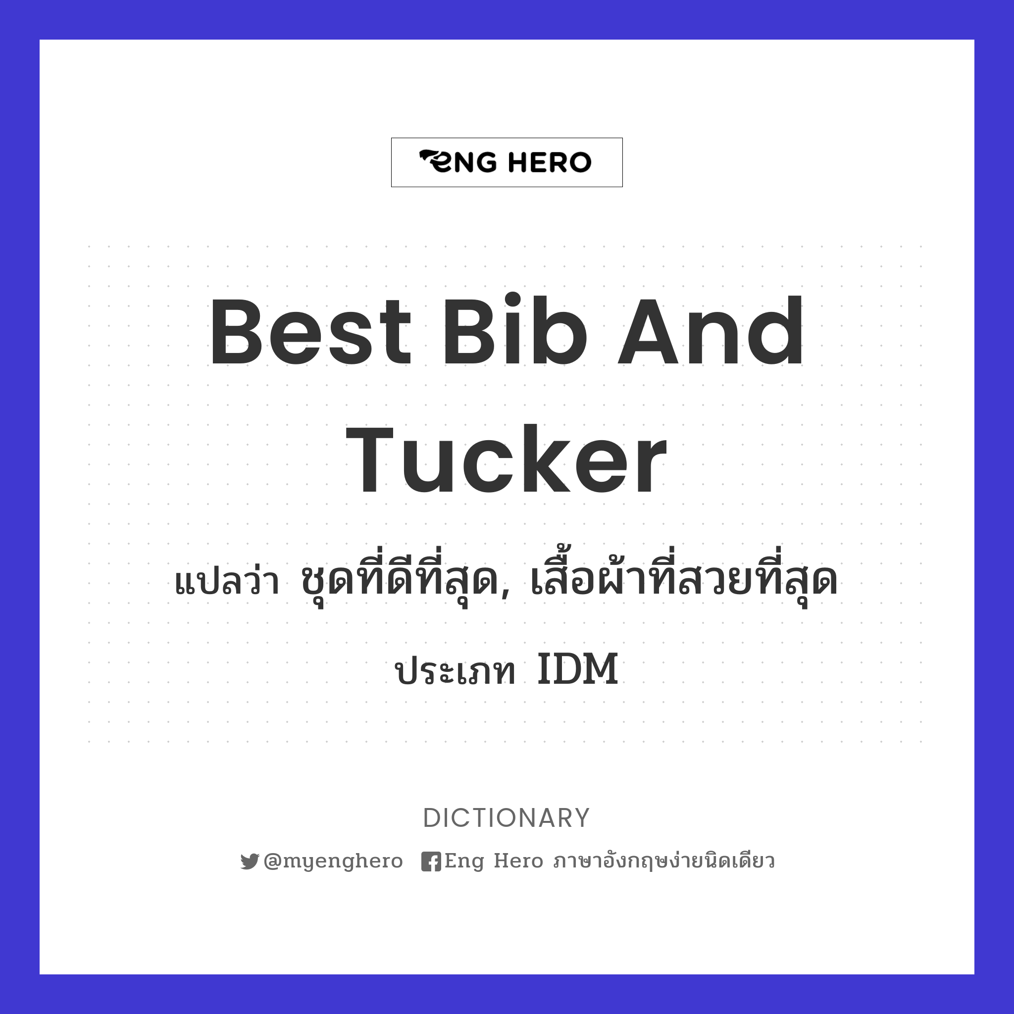 best bib and tucker