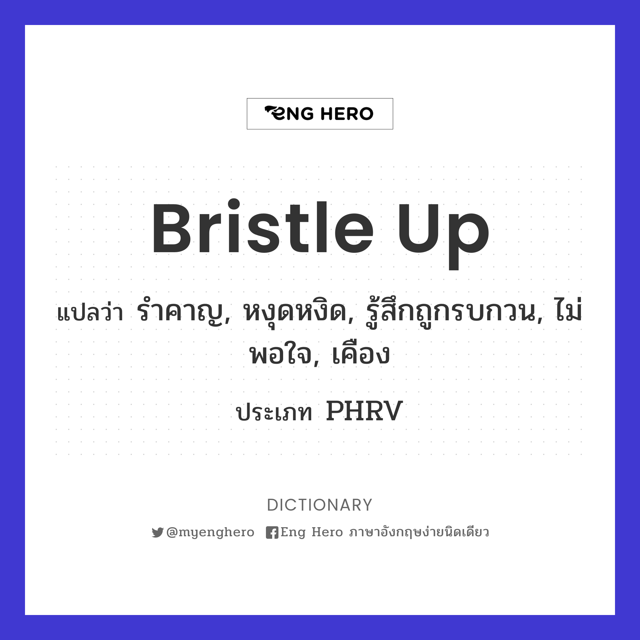 bristle up