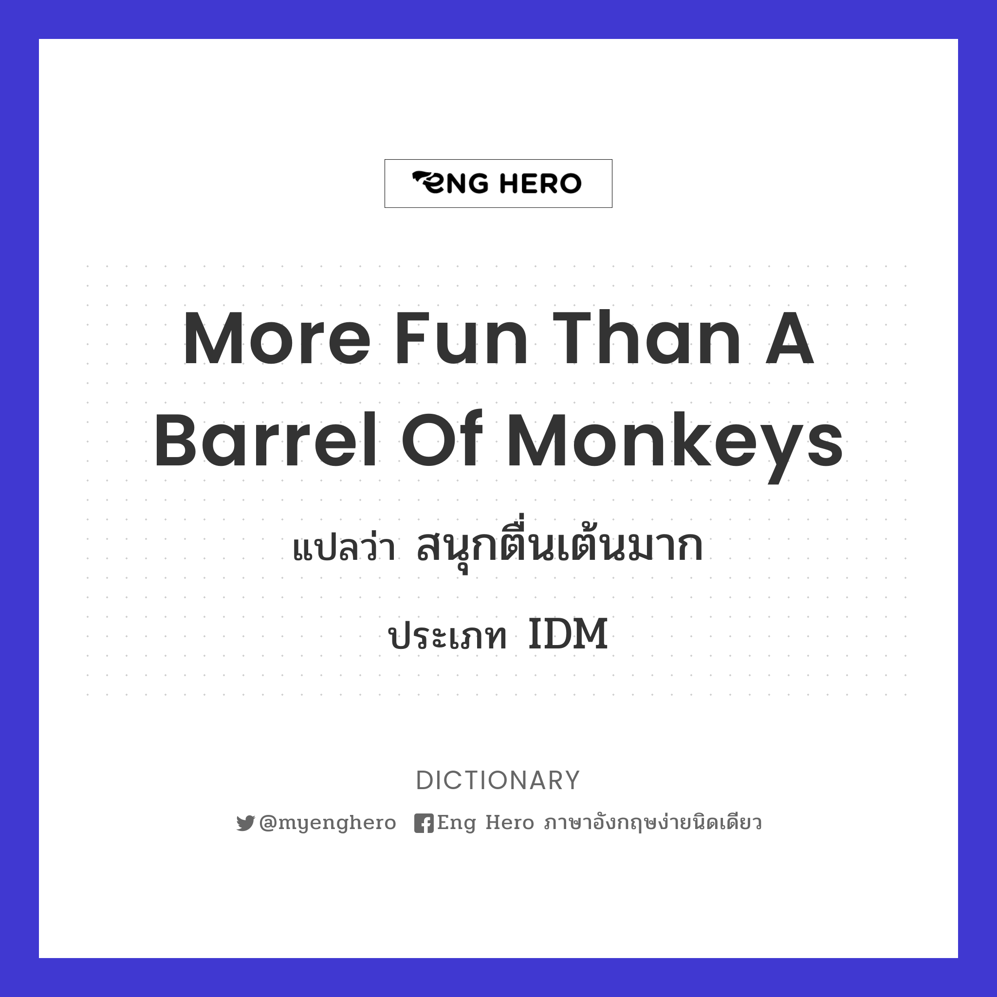more fun than a barrel of monkeys
