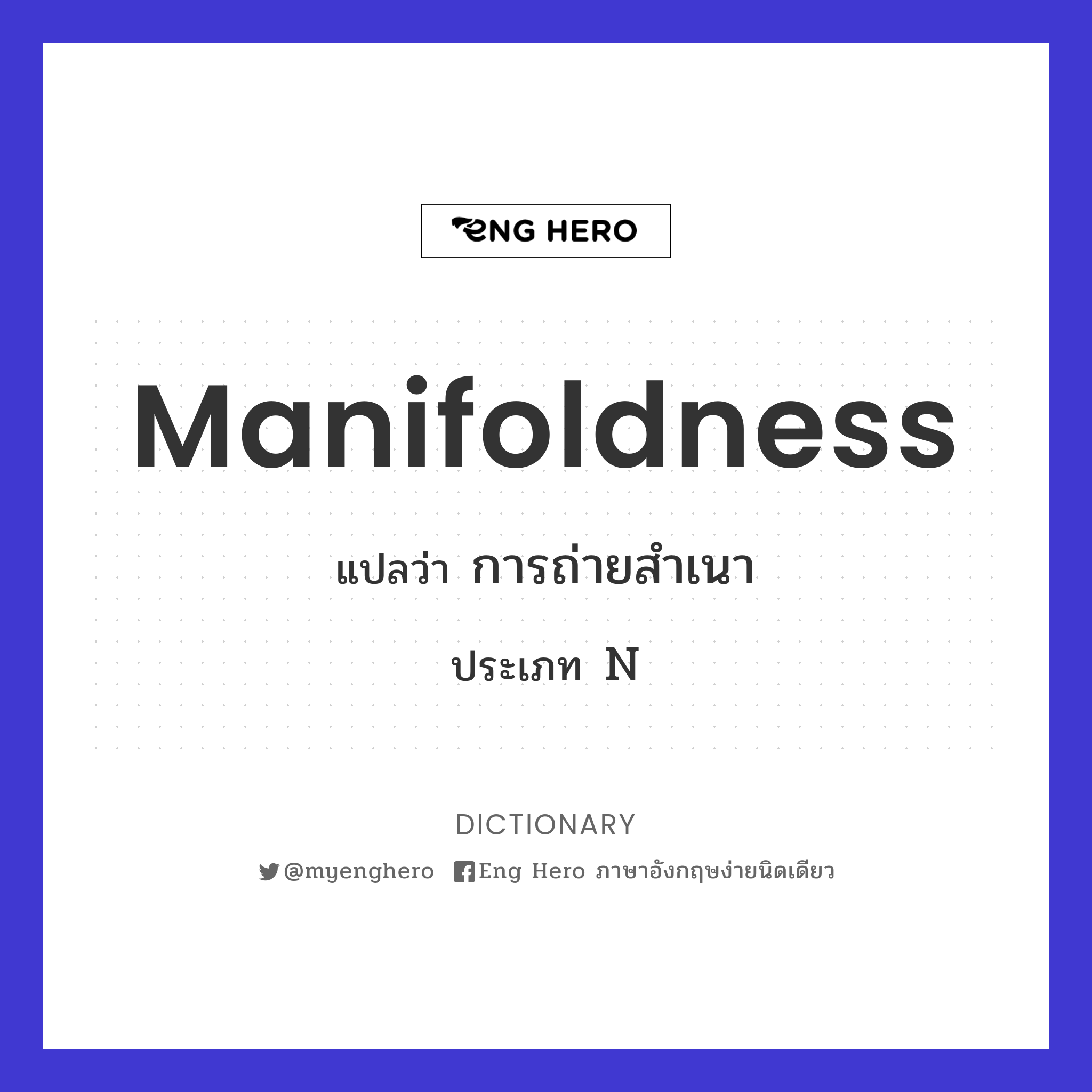 manifoldness