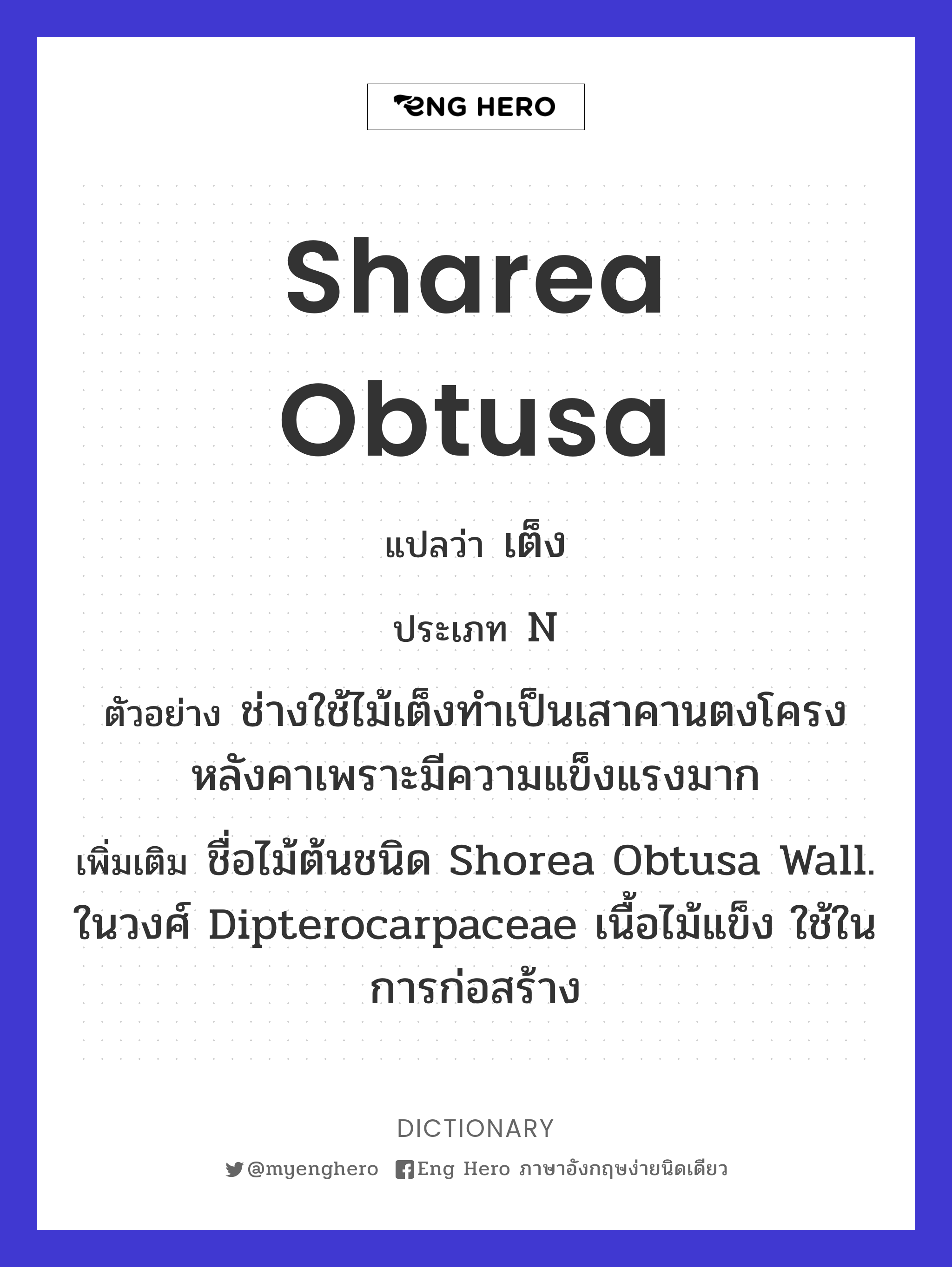 Sharea obtusa