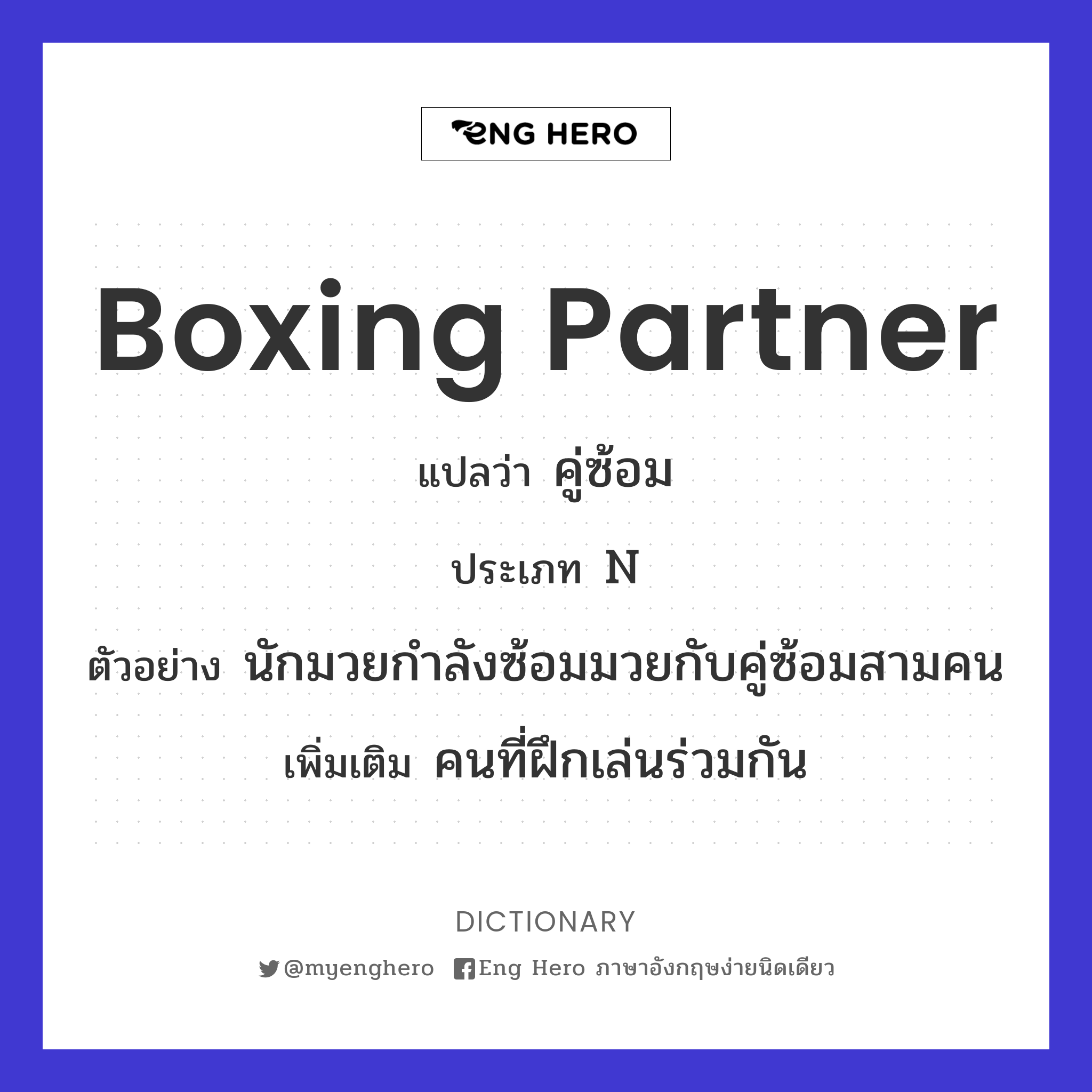 boxing partner