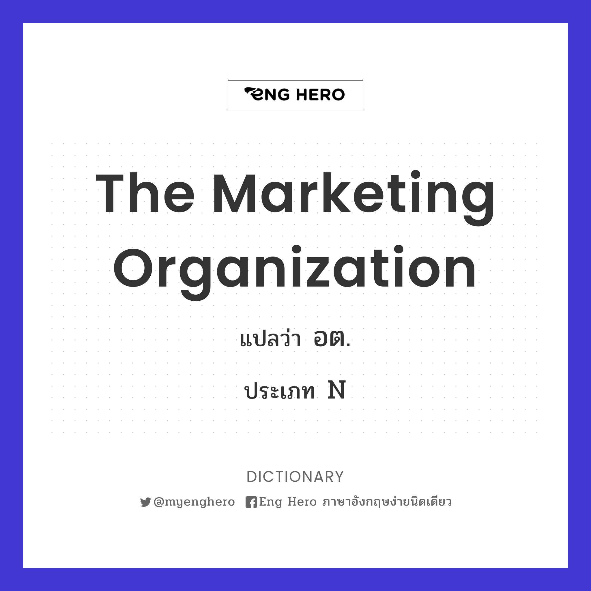 The Marketing Organization