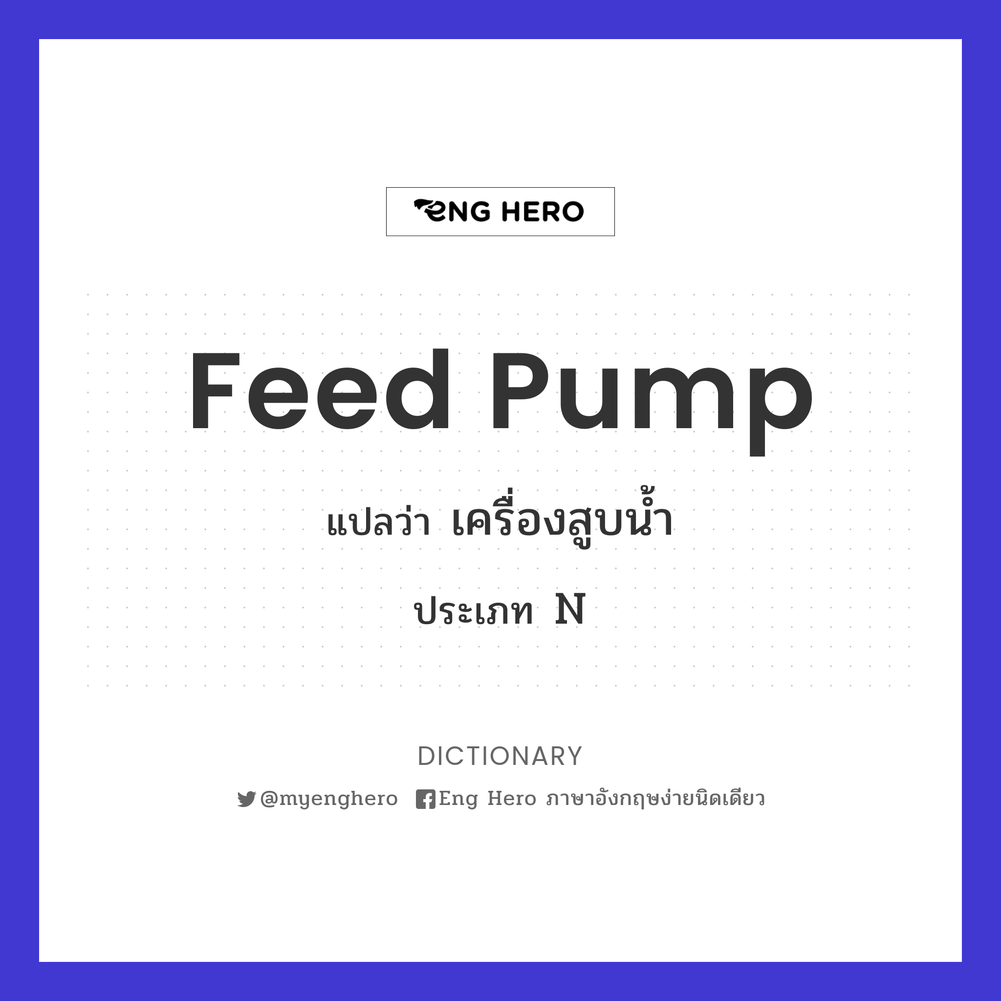 feed pump