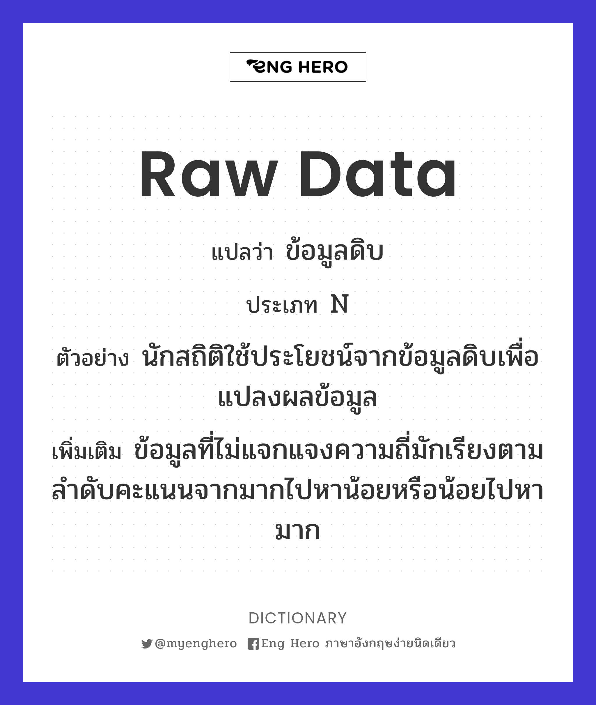 raw data