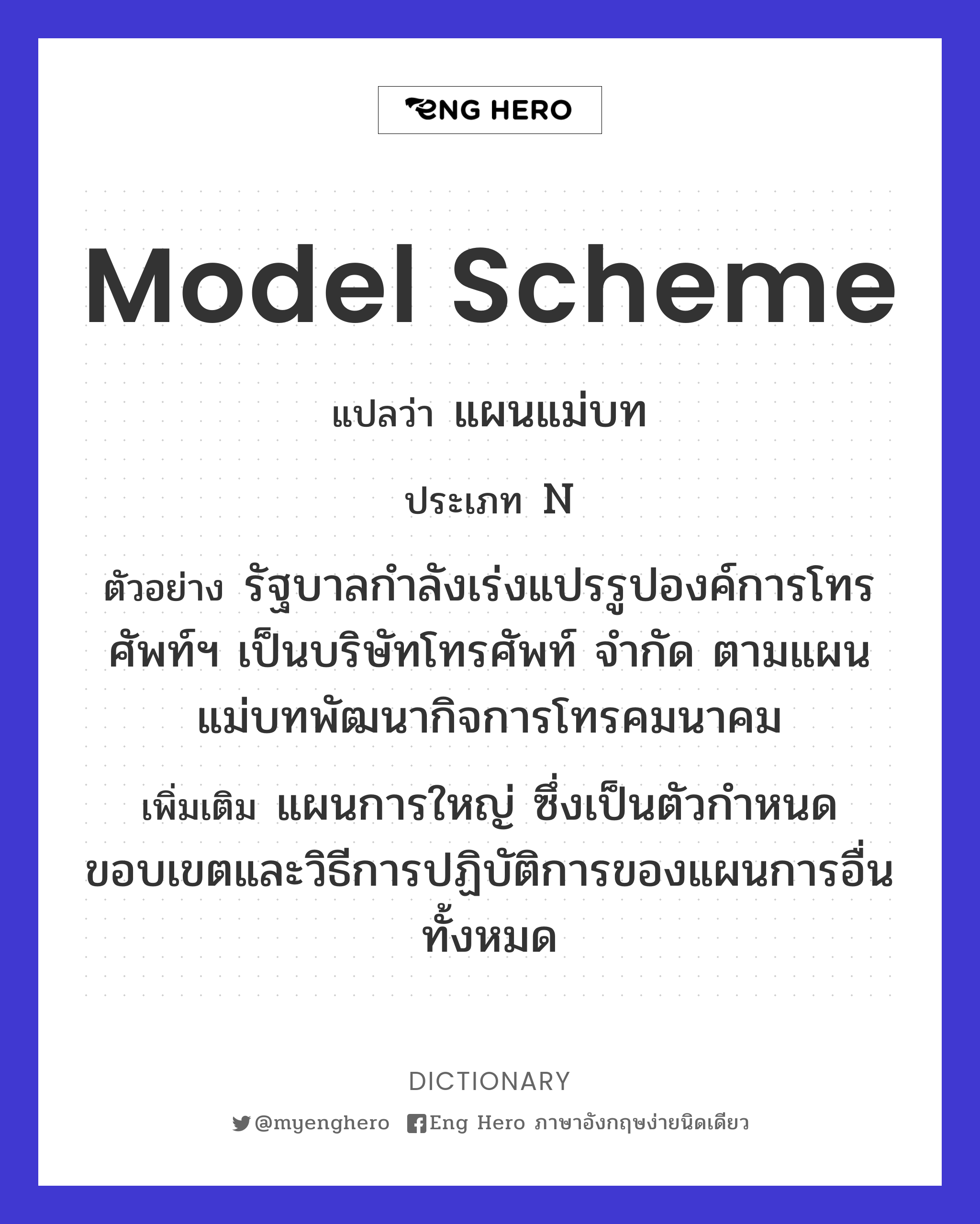model scheme